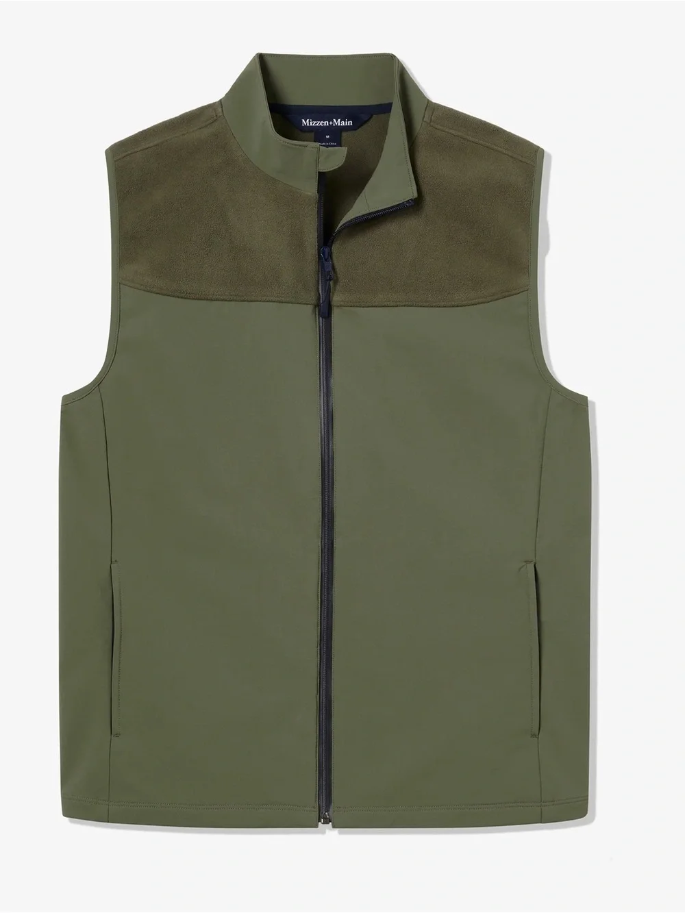 Mizzen + Main Venture Vest Olive Sage Full Zip Performance XL